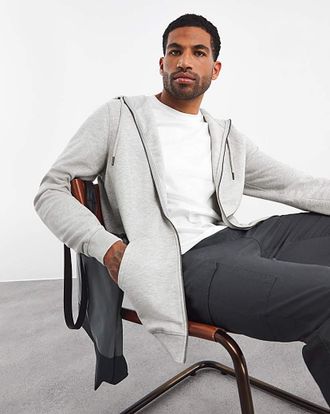 Jacamo Full Zip Hoodie Extra Long