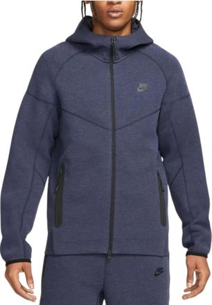 Nike Tech Fleece Windrunner Full-Zip Hoodie Obsidian Heather Black FB7921-473