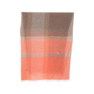 D'Aniello Check Frayed Scarf