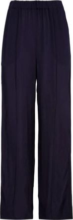 Aspesi Wijde broek - Dames - Wijde Broeken - Zwart - XS - Leer - Broeken