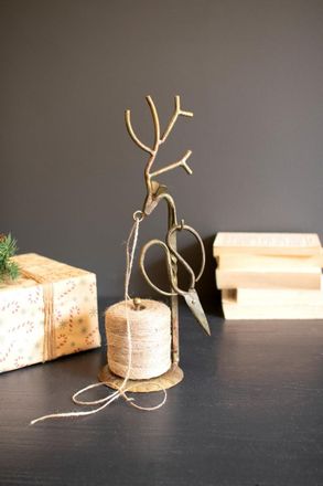 Kalalou Forged-Ron Deer Jute Holder
