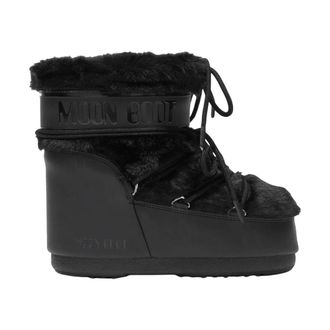 Moon Boot Stivaletti Icon Low in Finta Pelliccia - - Shoes - Donna - Nero - 39 EU