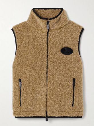 Burberry Gilet In Pile Con Applicazione - Neutri