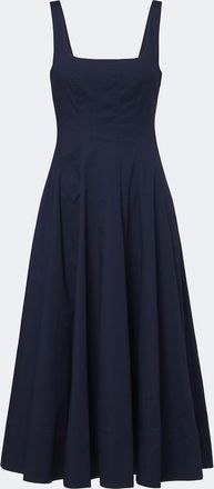 Staud Wells cotton poplin midi dress