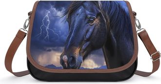 Generic Horse in Thunder Fashion Womens Crossbody Bags Novelty Handbag Shoulder Bag Purse