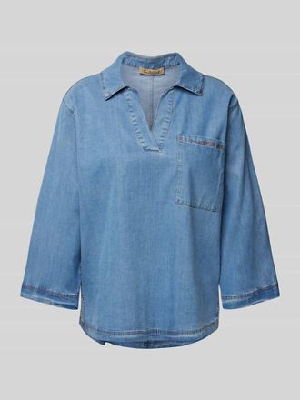 Smith & Soul Blusenshirt mit Brusttasche in Blau, Gr&ouml;&szlig;e M