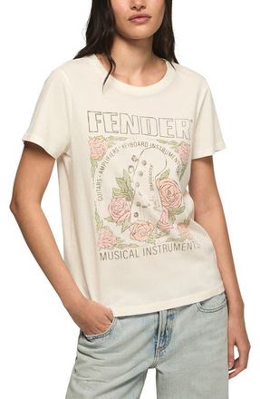 Lucky Brand Fender Floral Cotton Graphic T-Shirt in Gardenia at Nordstrom, Size X-Large