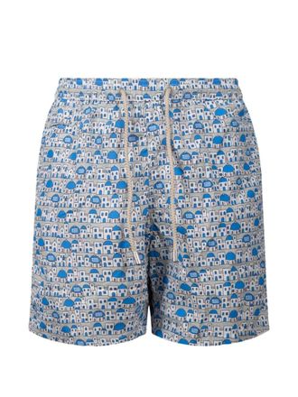MC2 Saint Barth Lighting Micro Fantasy Santorini View Swim Shorts