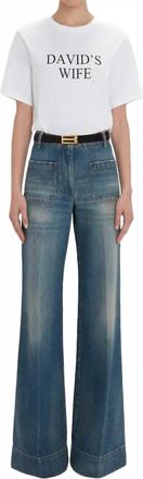 Victoria Beckham Alina Jean In Indigrey Wash