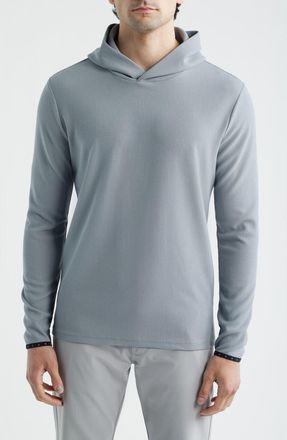 Greyson Traverse Waffle Hoodie in Pacific Fog at Nordstrom, Size Xx-Large
