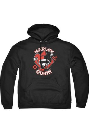Gildan Justice League of America Harley Chibi Adult Pull Over Hoodie / Hooded Sweatshirt