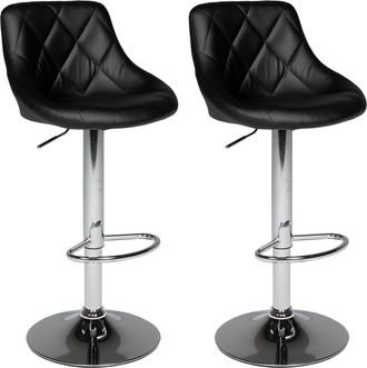 Happy Garden Juego De 2 Taburetes De Bar Negros Jasper