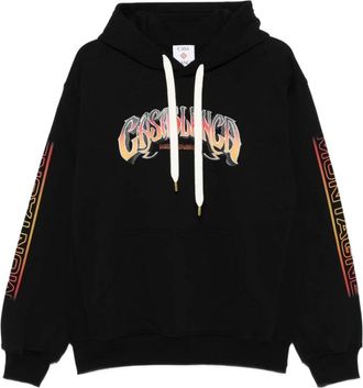 Casablanca Zwarte Grafische Print Hoodie - Heren - Hoodies - Zwart - XS - Hoodies & sweatvesten