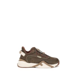 Fendi Brown Rubber Athletic Womens Sneakers