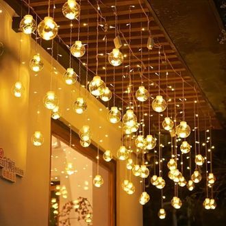 OEM 3.5m Guirlande Solaire Exterieur Lumineuse Led Avec 108 Led - 12 Lumi&egrave;res Sph&eacute;riques Claires, Ip65 &Eacute;tanche Pour Ext&eacute;rieur Jardin