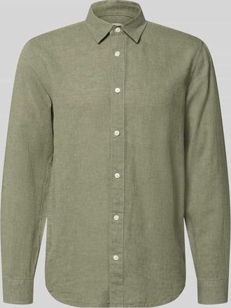 Only & Sons Slim Fit Freizeithemd aus Baumwoll-Leinen-Mix Modell CAIDENLS SOLID in Hellgruen, Gr&ouml;&szlig;e XXL
