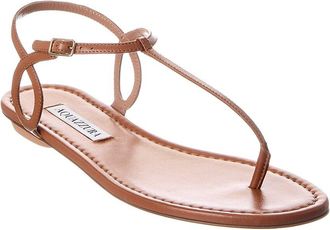 Aquazzura Logo Leather Sandal