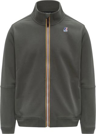 K-Way Pepin Geborsteld Fleece - Heren - Vesten met rits - Groen - S - Katoen - Hoodies & sweatvesten