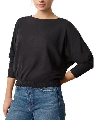 Lilla P Elastic Hem Dolman Boatneck Top