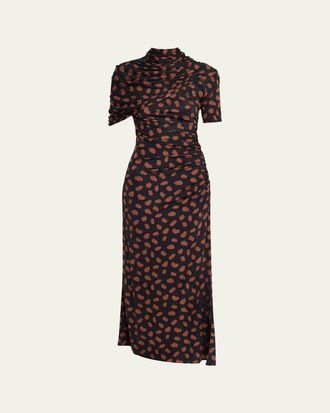 Johanna Ortiz Serene Safari Draped Ankle Dress
