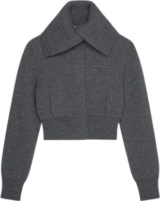 Givenchy Jas in wol - Dames - Vesten - Grijs - L - Wol - Truien & Vesten