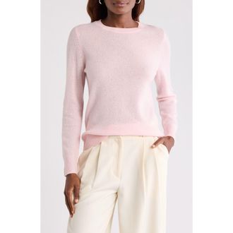 Nordstrom Cashmere Crewneck Sweater in Pink Cream at Nordstrom Rack, Size Xx-Large