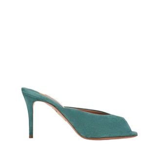 Aquazzura Heeled Mules, female, Green, Size: 6 1/2 US Secret Mule 85