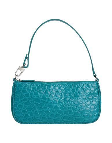 トートバッグ by FAR Baby Cush Bag in Blue Leather BY FAR Blue Baby Crush Bag By Far