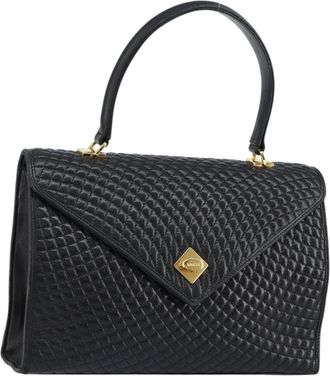 Bally Vintage Flap Quilted Leather Leather Handbag (Pre-Owned)