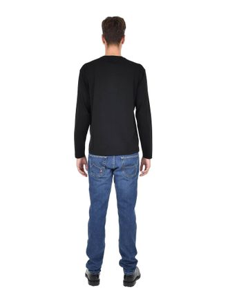 low brand Crewneck Long Sleeve Wool T-Shirt - Black