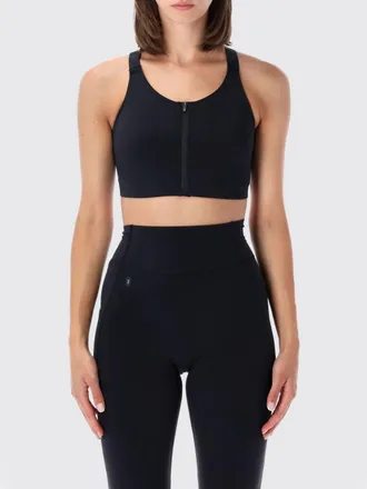 On Running Top sportivo cropped in poliestere riciclato con zip