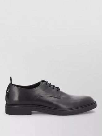HUGO BOSS round toe loafers with smooth finish and pull tab