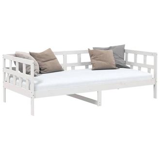 Berkfield Home Beautiful Day Bed White Solid Wood Pine 90x200 cm