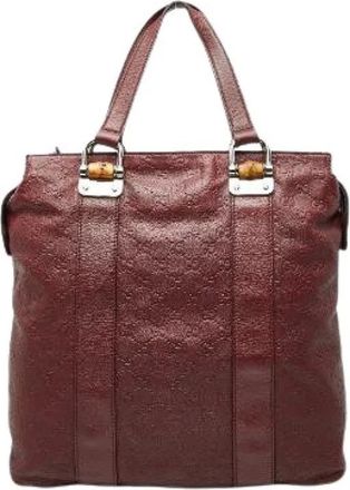 Gucci Pre-owned Tote Bags, female, Red, Size: ONE SIZE Pre-owned Leather gucci-bags