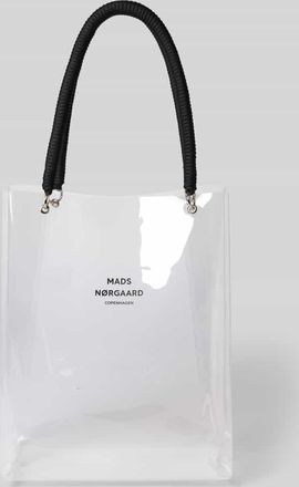Mads Norgaard Handtasche in transparentem Design Modell Craze Vinnie in Weiss, Gr&ouml;&szlig;e 1