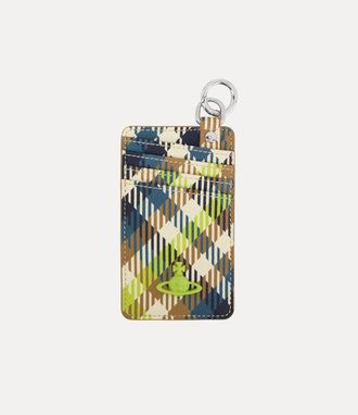 Vivienne Westwood Vertical Card Holder Buccia Darancia Fluro-tartan One Size Unisex