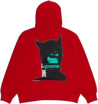 SUPREME Catwoman Hooded Sweatshirt Red FW23SW118-RED
