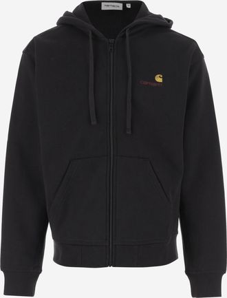 Carhartt Work in Progress Black Logo Hoodie
