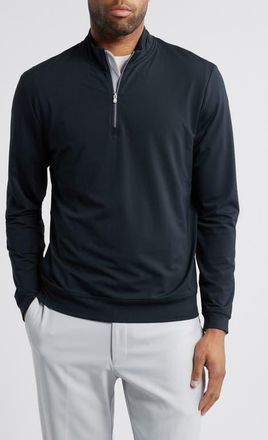 Johnnie-O Motion Performance Quarter Zip in Black at Nordstrom, Size Large