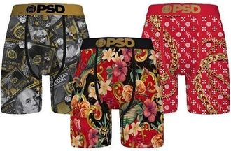 PSD Infrared Lux Underwear Mens Multicolor Boxer Briefs 3-Pack APP1481
