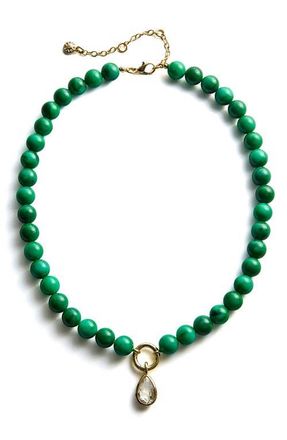 BaubleBar Janette Beaded Pendant Necklace in Green at Nordstrom
