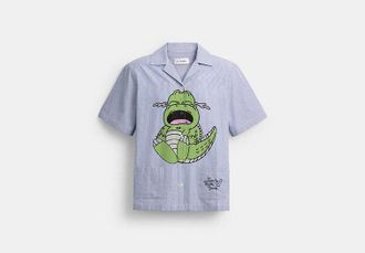Coach Brain Dead Darby Dino Short Sleeve Button Up Shirt