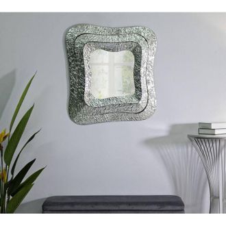 Dmora Dmora - Espejito Jari, Espejo, Objeto De Decoraci&oacute;n De Pared, Decoraci&oacute;n De Espejo, 74x7 H79 Cm, Plata