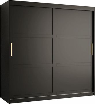Mirjan24 Mobilier1 - Armario Ferfere 101, Negro, 200x180x62cm, Puertas De Armario: Correderas, N&uacute;mero De Estantes: 0