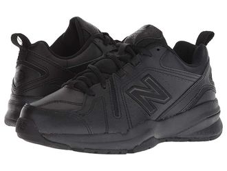 New Balance 608v5 Slip Resistant Womens Shoes Black/Black : 6.5 2A - Narrow, Synthetic/Textile