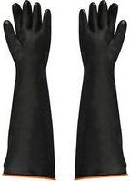 OEM Guantes De L&aacute;tex Negros, 1 Par, 55 Cm, Resistentes A &Aacute;cidos Y &Aacute;lcalis, Guantes De Trabajo De Seguridad Industrial, Guantes De Protecci&oacute;n