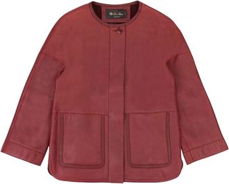 Loro Piana Giacca Evening in pelle - Rosso