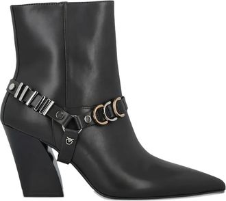 Pinko 85mm Viola 02 boots - women - Calf Leather/Calf Leather/Elastodiene/Rubber - 39 - Black