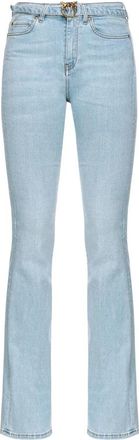 Pinko Flora Flare Denim Baby Blue Wash - Dames - Bootcut Jeans - Blauw - W31 - Denim - Jeans