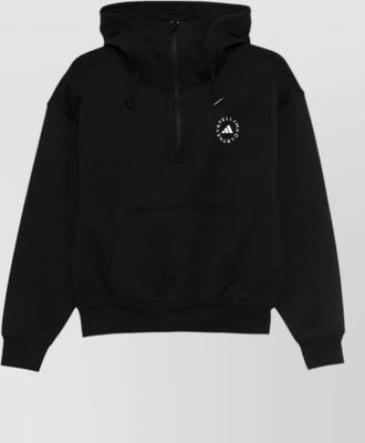 adidas by Stella McCartney hooded cotton top drawstring pouch pocket